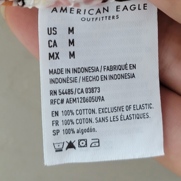 American Eagle Outfitters Reversible Floral Smocked Cottagecore Summer Crop Top - Picture 5 of 10